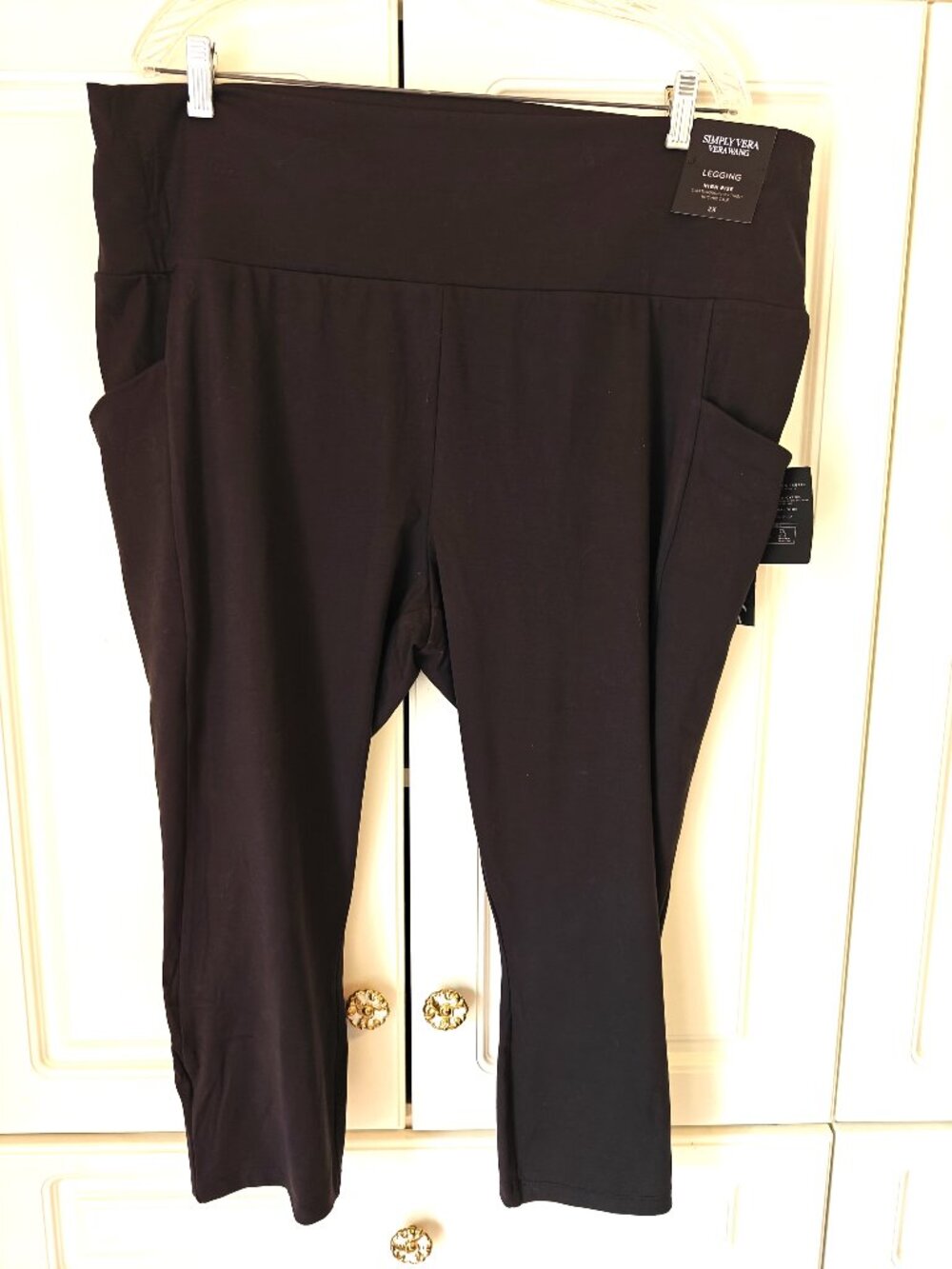 Simply Vera Wang Black Leggings, Size 2X, NWT